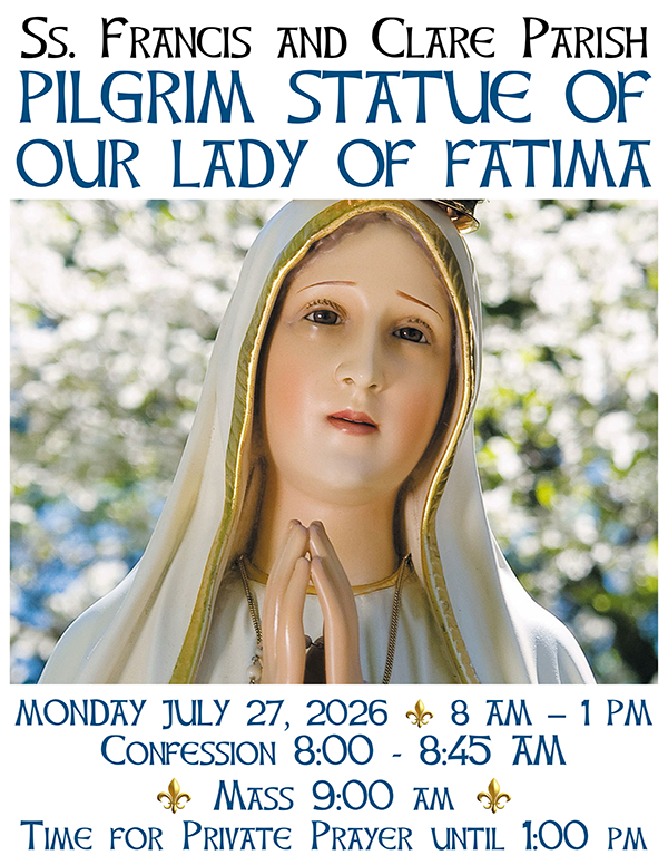 Pilgrim Statue of our Lady of Fatima Flyer