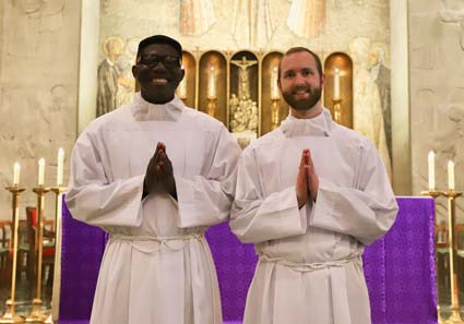 Martin Umeatuegbu  (Archdiocese of Sante Fe) and Charles Warner Photo courtesy of Pontifical North American College