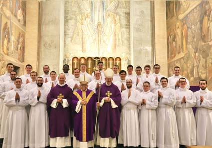 25 SEMINARIANS RECEIVE MINISTRY OF ACOLYTE March 3, 2024