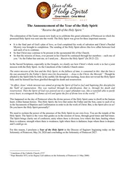 Thumbnail of the Year of the Holy Spirit letter