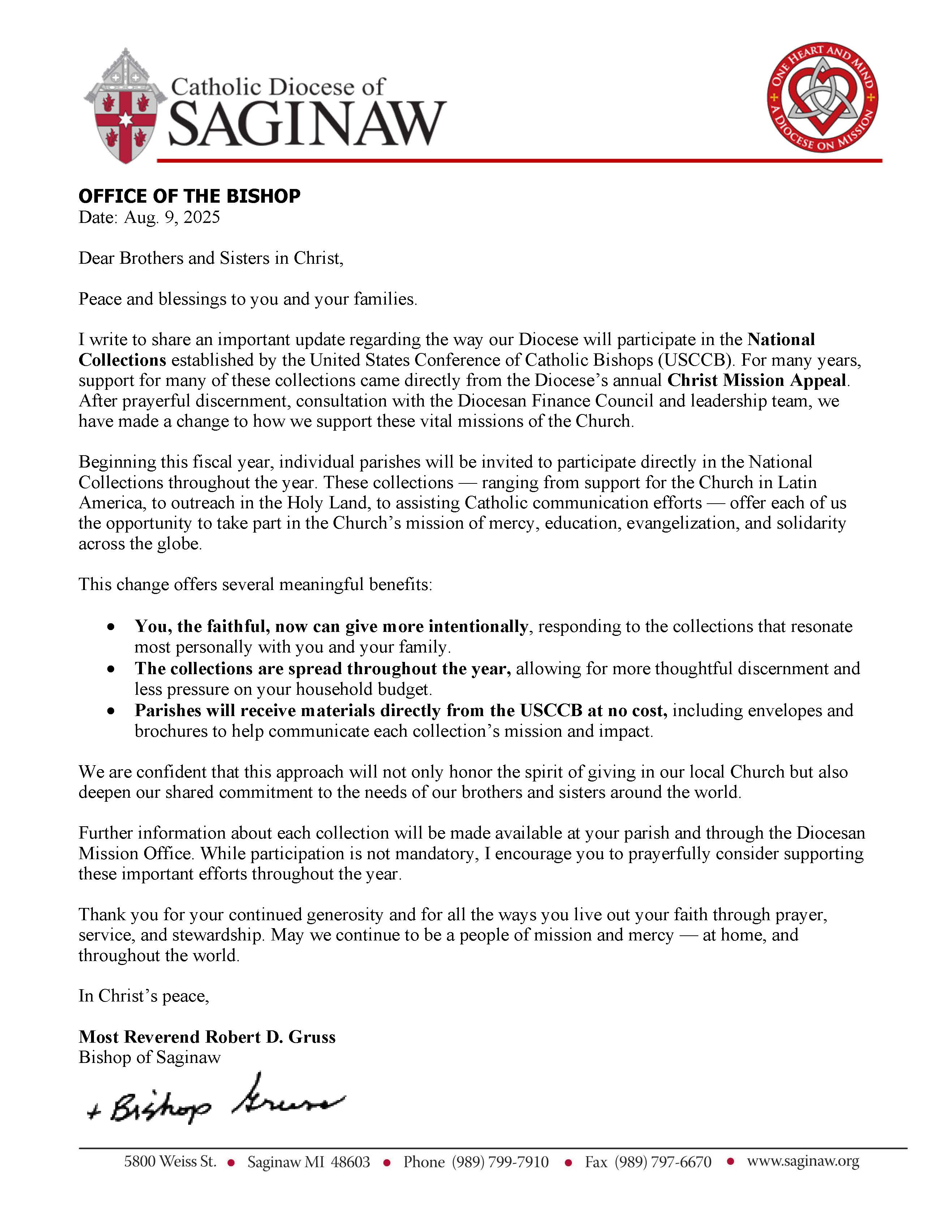 National Collections Letter 