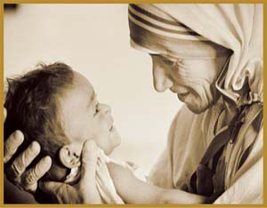 St. Teresa holding baby