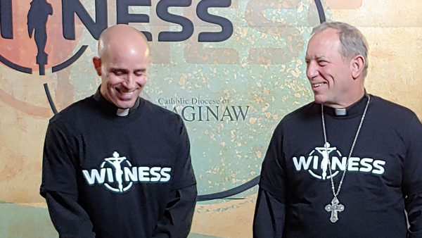 Bishop Gruss and Father Adam