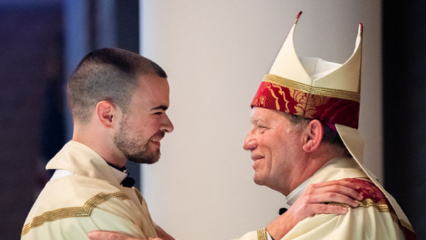 Fr. Kevin and Bishop Gruss
