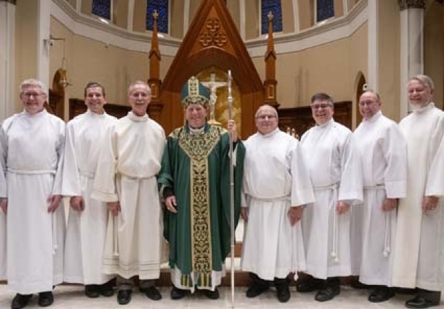 Diocese of Saginaw - Acolyte's: Matt Begres, John Copes, Hugh LeFevre, Jason Rasmussen, Bob Sasiela, Lenn Stankiewicz, Bob Zondlak,and Bishop Gruss