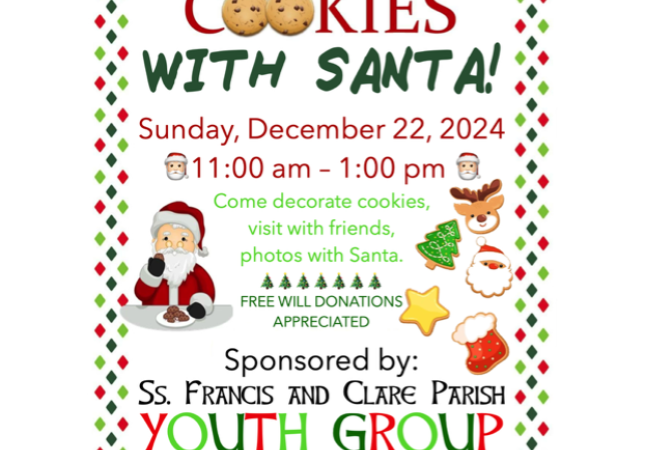 Diocese of Saginaw -Cookies with Santa