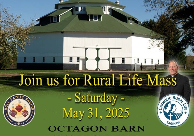 Rural Life Mass Octagon Barn Gagetown May 31, 2025