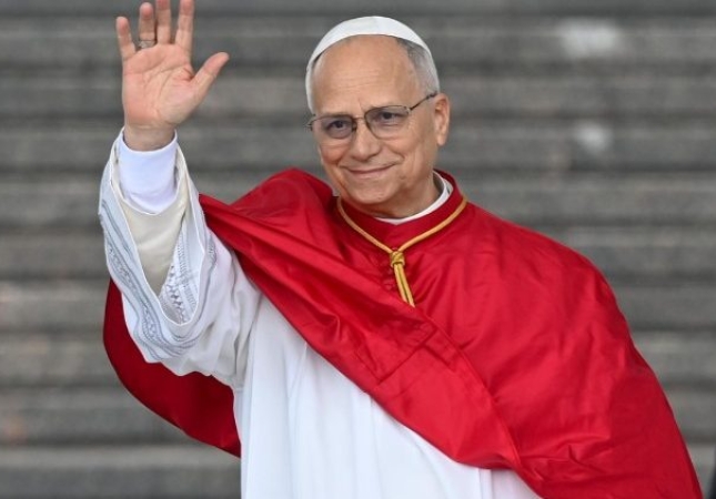 Pope Leo Waving
