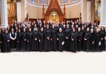 Religious Sisters of Mercy of Alma are pictured at the Cathedral of Mary of the Assumption 
