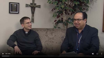 Fr. Andy LaFramboise and John Gonzalez