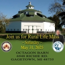 Rural Life Mass Octagon Barn Gagetown May 31, 2025