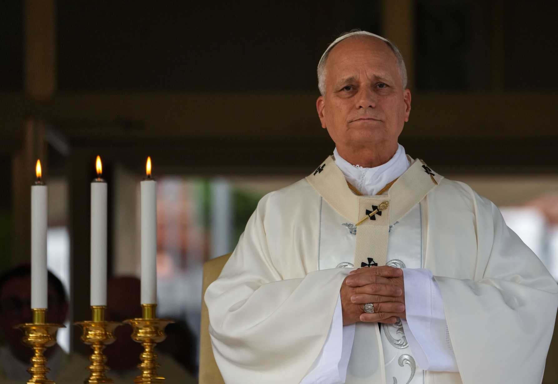 Pope Leo XIV celebrates Mass