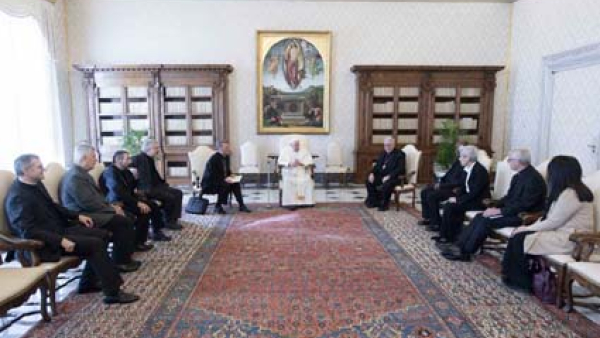 Pope Francis meets with members of the preparatory commission 