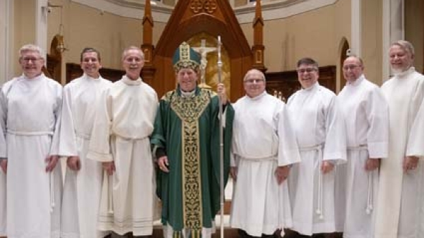 Diocese of Saginaw - Acolyte's: Matt Begres, John Copes, Hugh LeFevre, Jason Rasmussen, Bob Sasiela, Lenn Stankiewicz, Bob Zondlak,and Bishop Gruss