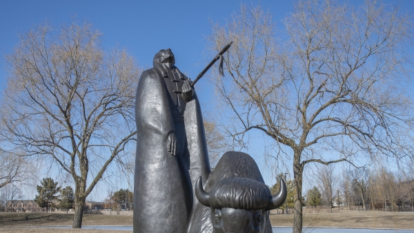 Diocese of Saginaw - Nicholas Black Elk Statue at SVSU Saginaw