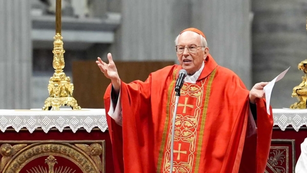 Cardinal Giovanni Battista Re, dean of the College of Cardinals,