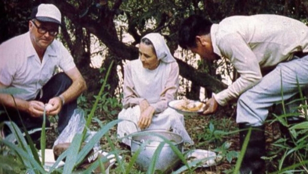 Spanish Bishop Alejandro Labaka Ugarte of the Apostolic Vicariate of Aguarico, Ecuador, left, and Colombian Sister Inés Arango Velásquez, a member of the Capuchin Tertiary Sisters of the Holy Family