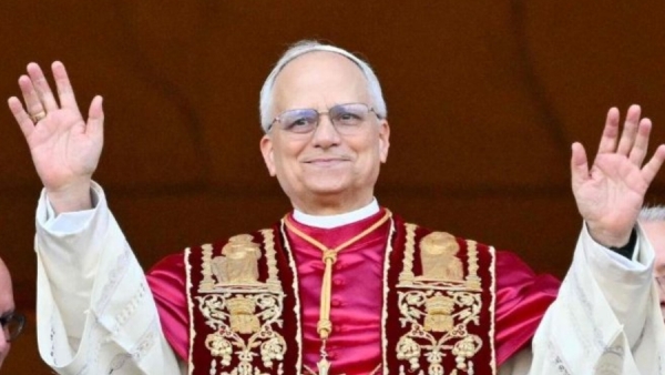 Pope Leo XIV appears on the loggia.