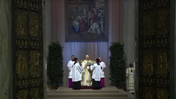 Pope Leo Closing St. Peter's Basilica Holy Doors