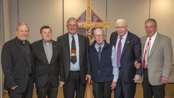 Bishop Gruss, Deacon Stanley Kuczynski,Deacon Gary Patelski, Deacon Al Oliver, Deacon Larry Fussman, Deacon Jim Damitio