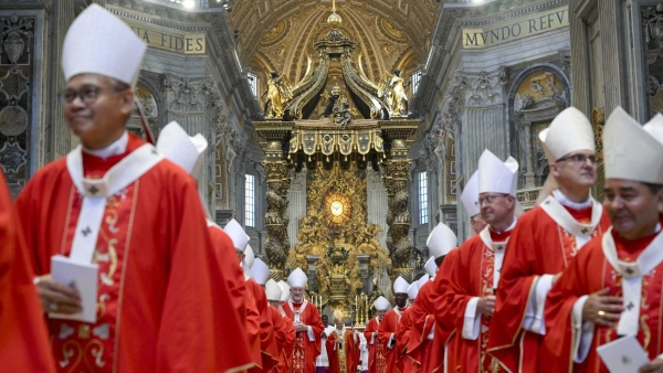 Archbishops process out of St. Peter's Basilica 