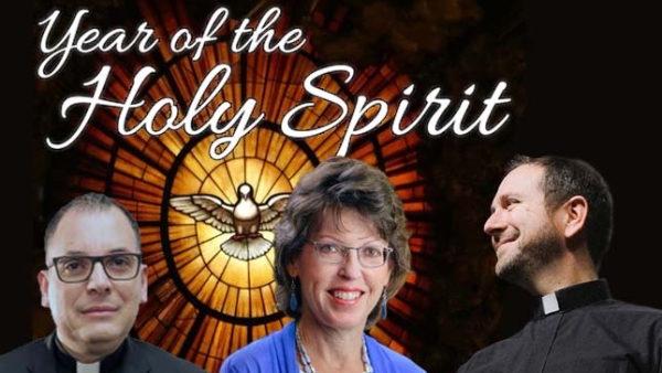 Fr. Alberto, Dr. Mary Healy and Fr. Thelen 
