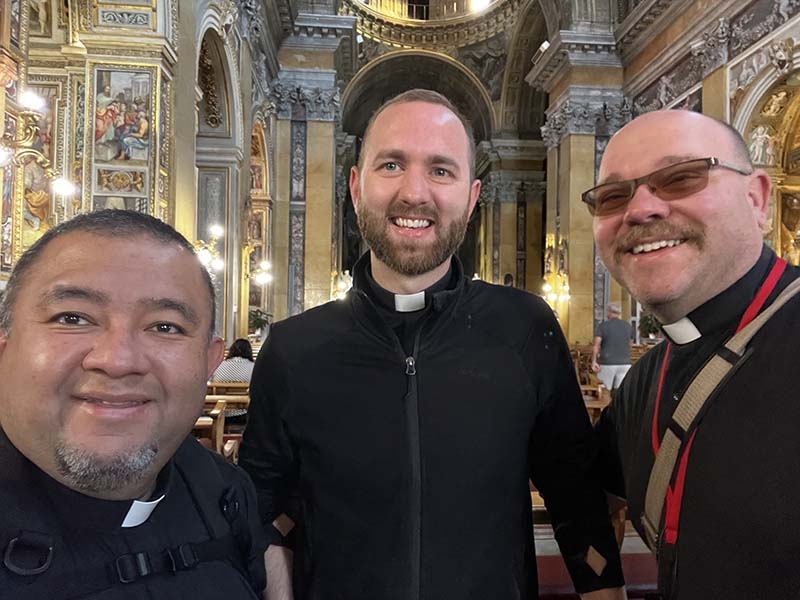 Fr. Jose Cabrera, Charles Warner and Fr. Andy Booms